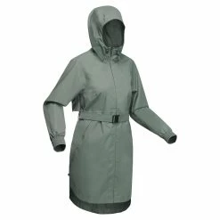 Quechua Waterproof Longline Raincoat, Women's Jackets