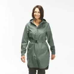 Quechua Waterproof Longline Raincoat, Women's Jackets