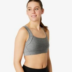 Domyos 100, Cotton Sports Bra, Women's