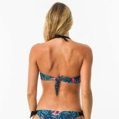 Olaian Laura, Swimsuit Bandeau With Removable Padded Cups, Women's Bikinis, Boardshorts