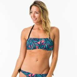 Olaian Laura Bandeau Swimsuit Top With Removable Padded Cups