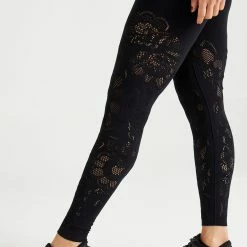 Domyos Seamless Lace Detail Workout Leggings, Women's