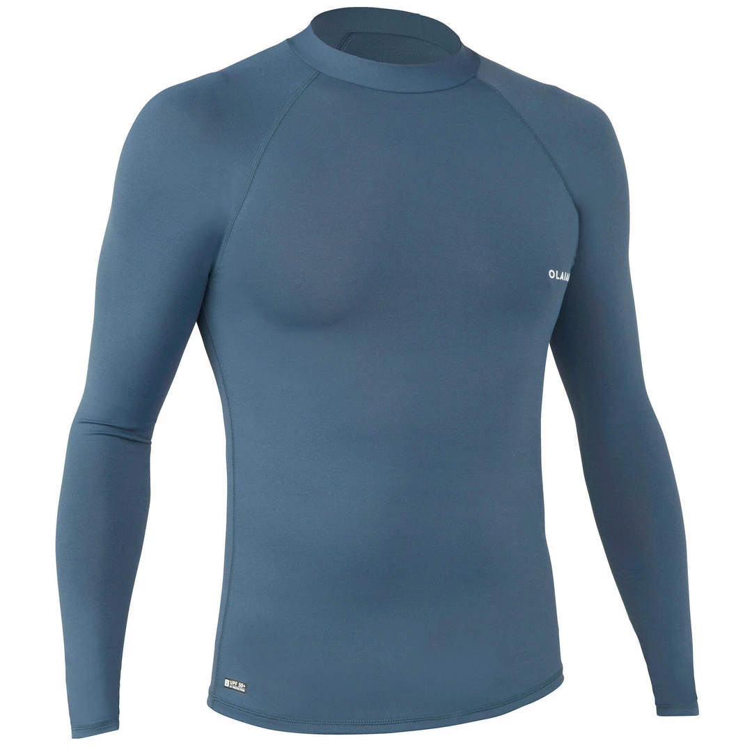 Discount 🥰 Olaian 🏄 Surfing Long-sleeved UV-protection Top T-shirt 100 - Grey 👍 6 Olaian Surfing Long-sleeved UV-protection Top T-shirt 100 - Grey