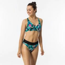 Olaian Deals Nora High-Waisted Shaping Surfing Swimsuit Bottoms