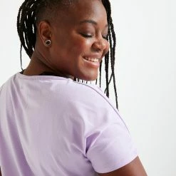 Domyos Shirts Loose Cropped Fitness T-Shirt, Women's