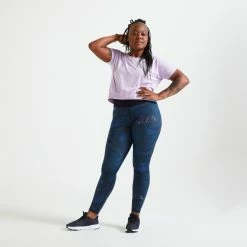 Domyos Shirts Loose Cropped Fitness T-Shirt, Women's