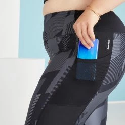 Domyos PLUS SIZE , Fitness Leggings With Phone Pocket, Women's Up To 5XL