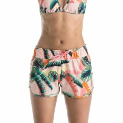 Olaian Deals Tini, Surfing Boardshorts With Elasticated Waistband And Drawstring, Women's
