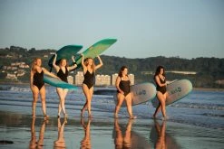 Olaian Bikinis, Boardshorts Tankini Swimsuit Top With V-Neck And Removable Padded Cups MARINE - PLAIN BLACK