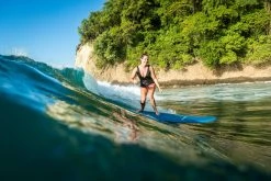 Olaian Bikinis, Boardshorts Tankini Swimsuit Top With V-Neck And Removable Padded Cups MARINE - PLAIN BLACK