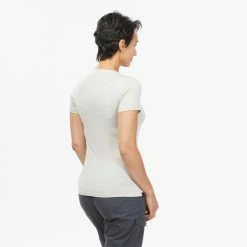 Shirts Forclaz, Merino Wool Short Sleeve Backpacking Travel T-Shirt, Women's