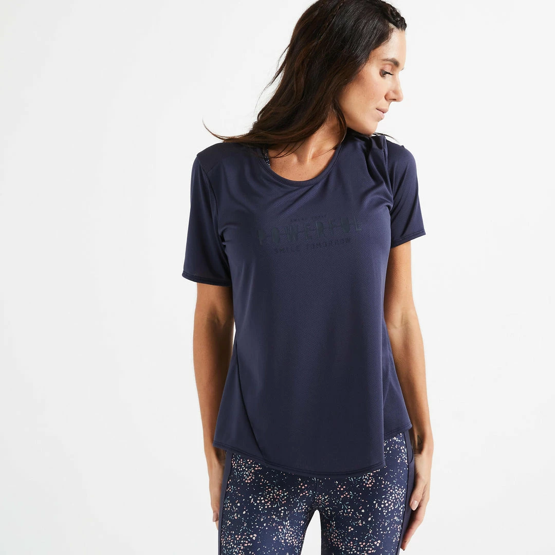 Coupon ⌛ Domyos Breathable Slim Fit Workout T-Shirt, 👩 Women’s 👕 Shirts ⭐ 2 Domyos Breathable Slim Fit Workout T-Shirt, Women’s Shirts