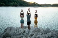 Kimjaly Long Dynamic Yoga Sports Bra - Ochre