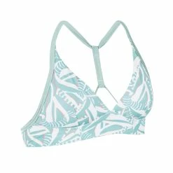 Olaian Surfing Swimsuit Top With Adjustable Back BEA - PLANT KHAKI