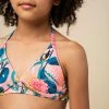 Olaian 100 Swimsuit Top With Collar Girls' Bikinis, Boardshorts