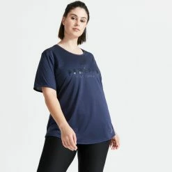 Domyos Shirts Breathable Curved Hem Workout T-Shirt, Women’s
