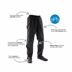 Btwin 500, City Cycling Rain Overpants, Adult Bottoms
