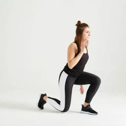 Domyos 120, Fitness Cardio Training Leggings, Women's Bottoms