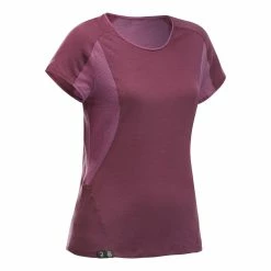 Forclaz Trek 500, Merino Wool Hiking T-Shirt, Women's Shirts
