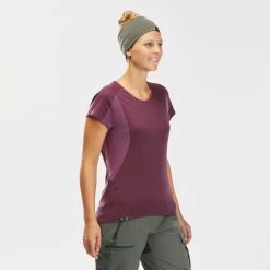 Forclaz Trek 500, Merino Wool Hiking T-Shirt, Women's Shirts