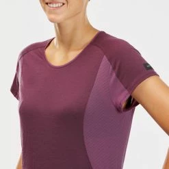 Forclaz Trek 500, Merino Wool Hiking T-Shirt, Women's Shirts