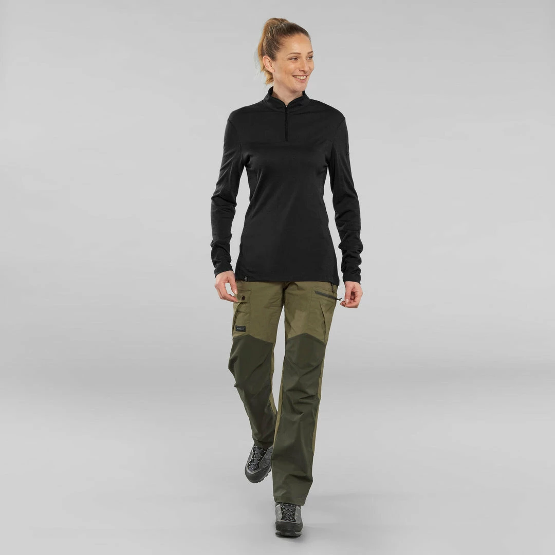 Cheap ๐ Forclaz ๐ Shirts Trek 500, Long Sleeve Merino Wool Zip ๐ Backpacking T-Shirt, ๐ฉ Womenโs ๐ 5 Forclaz Shirts Trek 500, Long Sleeve Merino Wool Zip Backpacking T-Shirt, Womenโs