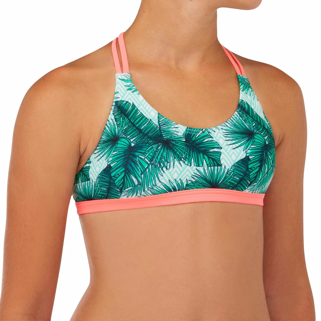 Olaian Bondi 500, Swimsuit Triangle Surf Top, Girls'