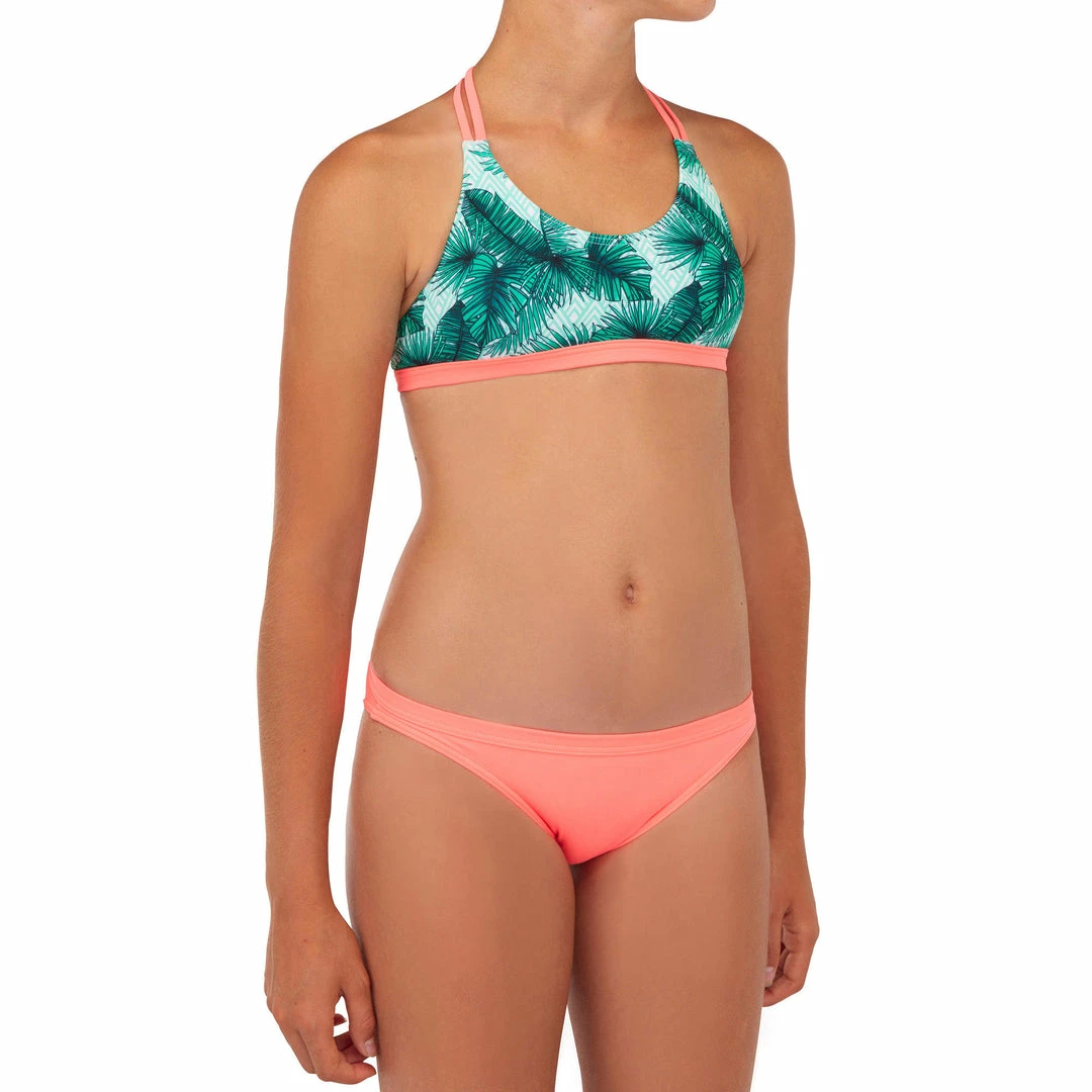 Olaian Bondi 500, Swimsuit Triangle Surf Top, Girls'