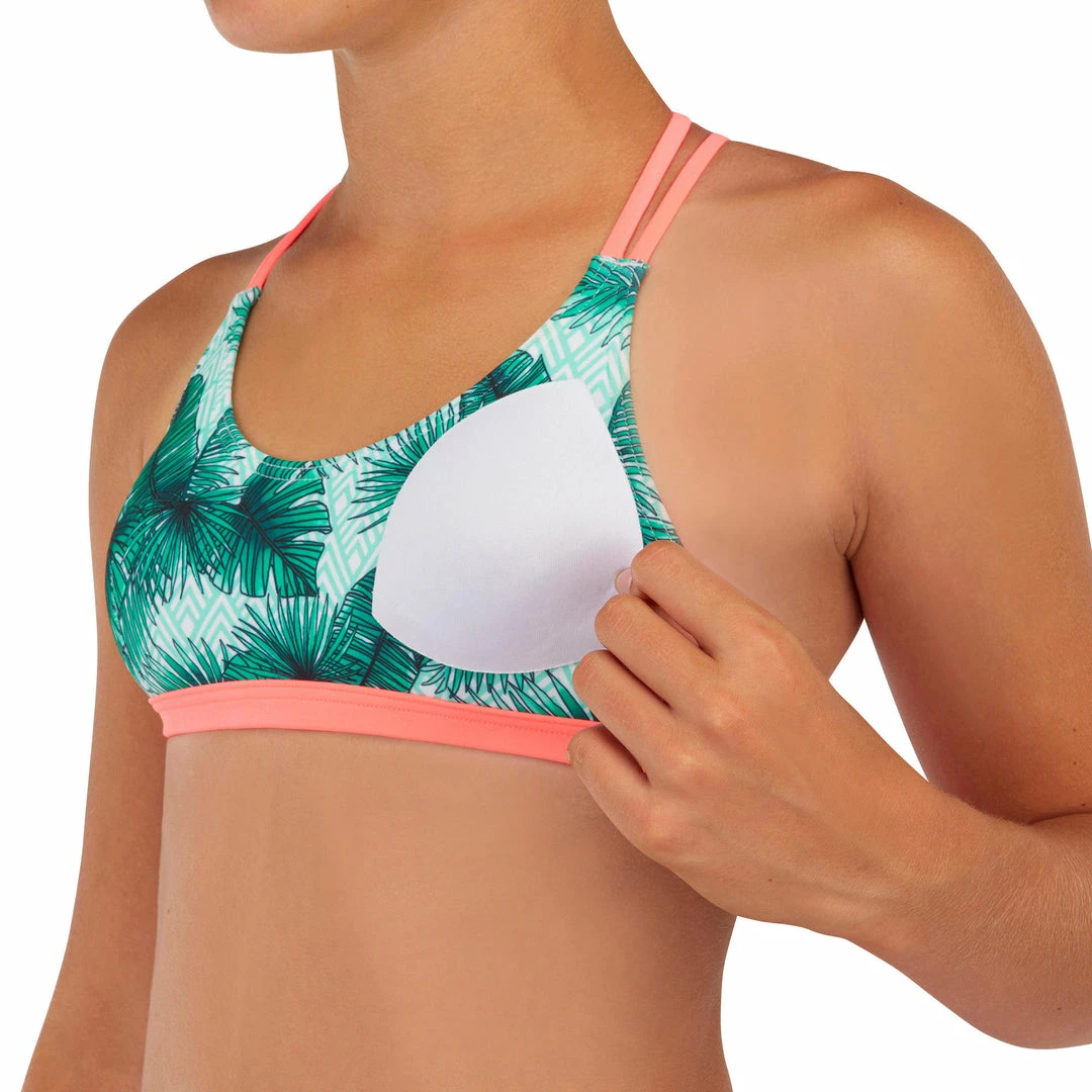 Olaian Bondi 500, Swimsuit Triangle Surf Top, Girls'