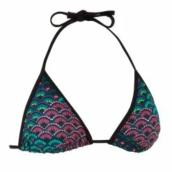 Olaian Mae, Sliding Triangle Swimsuit Top With Removable Padded Cups, Women's Bikinis, Boardshorts