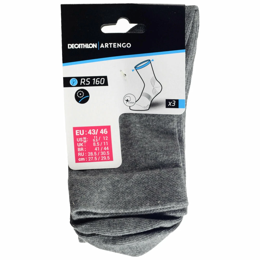 Budget 💯 Artengo RS160, Tennis 🧦 Socks, 3-Pack 🎉 15 Artengo RS160, Tennis Socks, 3-Pack