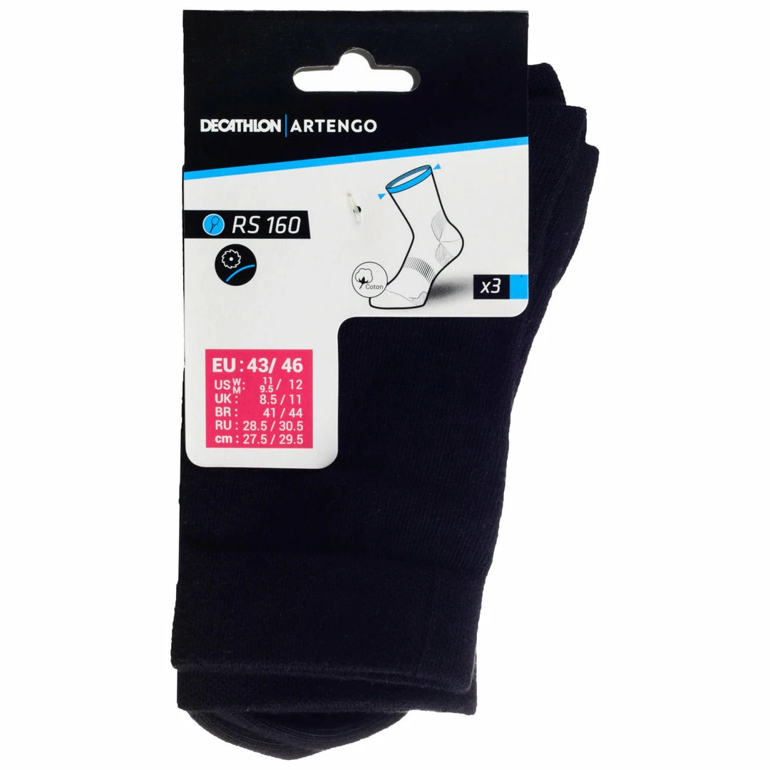 Budget 💯 Artengo RS160, Tennis 🧦 Socks, 3-Pack 🎉 8 Artengo RS160, Tennis Socks, 3-Pack