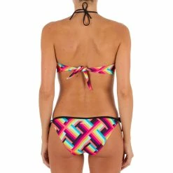 Olaian Bikinis, Boardshorts Women's Bandeau Swimsuit Top With Fixed Padded Cups Pop Laeti