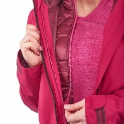 Forclaz Women's Travel Backpacking 3-in-1 Jacket RainWarm 500 Jackets