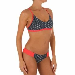 Tribord Agatha, Surfing Crop Top Swimsuit Top With Padded Cups, Women's Bikinis, Boardshorts