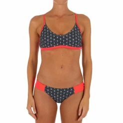 Tribord Agatha, Surfing Crop Top Swimsuit Top With Padded Cups, Women's Bikinis, Boardshorts