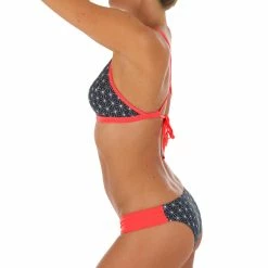 Tribord Agatha, Surfing Crop Top Swimsuit Top With Padded Cups, Women's Bikinis, Boardshorts
