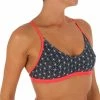 Tribord Agatha, Surfing Crop Top Swimsuit Top With Padded Cups, Women's Bikinis, Boardshorts