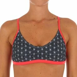Tribord Agatha, Surfing Crop Top Swimsuit Top With Padded Cups, Women's Bikinis, Boardshorts