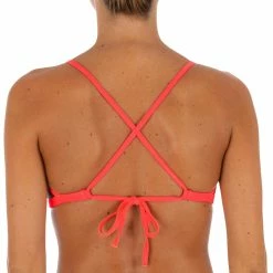 Tribord Agatha, Surfing Crop Top Swimsuit Top With Padded Cups, Women's Bikinis, Boardshorts