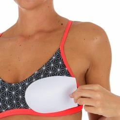 Tribord Agatha, Surfing Crop Top Swimsuit Top With Padded Cups, Women's Bikinis, Boardshorts