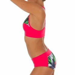 Olaian Bikinis, Boardshorts Women's Surfing Crop Top Swimsuit Top Ana