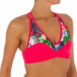 Olaian Bikinis, Boardshorts Women's Surfing Crop Top Swimsuit Top Ana
