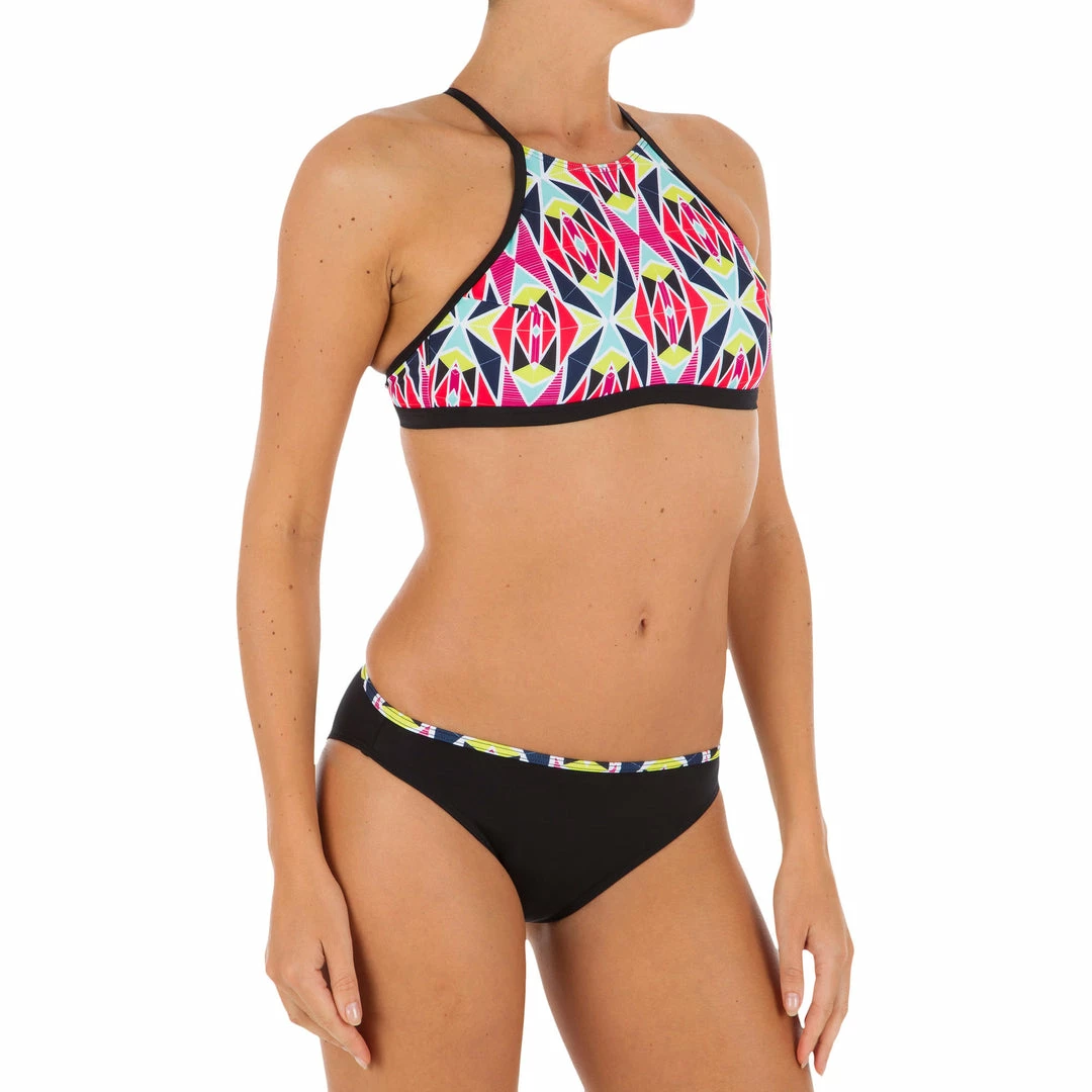 Brand new 🤩 Olaian Andrea 👩 Women's 🏄 Surfing Crop Top 🩱 Swimsuit Top With Padded Cups - Nila Merengue 👙 Bikinis, Boardshorts 🛒 6 Olaian Andrea Women's Surfing Crop Top Swimsuit Top With Padded Cups - Nila Merengue Bikinis, Boardshorts