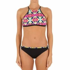 Brand new 🤩 Olaian Andrea 👩 Women's 🏄 Surfing Crop Top 🩱 Swimsuit Top With Padded Cups - Nila Merengue 👙 Bikinis, Boardshorts 🛒 15 Olaian Andrea Women's Surfing Crop Top Swimsuit Top With Padded Cups - Nila Merengue Bikinis, Boardshorts