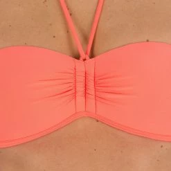 Tribord Women's Bandeau Swimsuit With Fixed Padded Cups Laeti Bikinis, Boardshorts