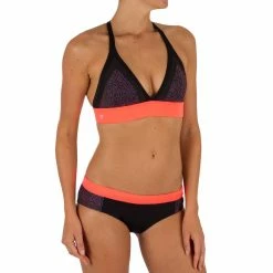 Flash Sale 👍 Olaian 👩 Women's 🏄 Surfing Crop Top 🩱 Swimsuit Top With Very Open Back Isa Shine 👙 Bikinis, Boardshorts 👏 11 Olaian Women's Surfing Crop Top Swimsuit Top With Very Open Back Isa Shine Bikinis, Boardshorts