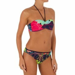 Tribord Olaian Laeti, Bandeau Swimsuit Top With Fixed Padded Cups, Women's Bikinis, Boardshorts