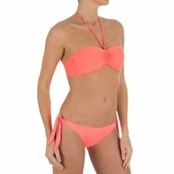 Tribord Women's Bandeau Swimsuit With Fixed Padded Cups Laeti Bikinis, Boardshorts