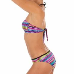 Olaian Bikinis, Boardshorts Women's Bandeau Bikini Swimsuit Top With Fixed Padded Cups Jazz Laeti